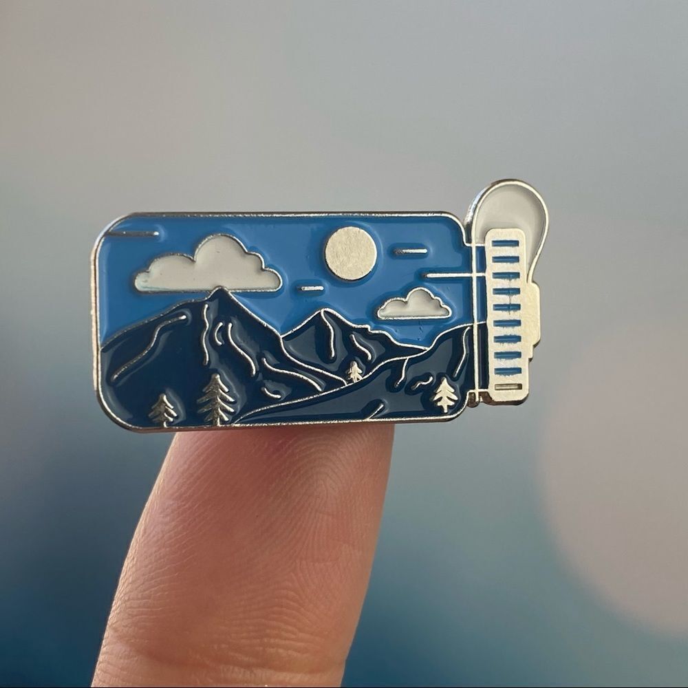 Jar of Adventure Blue/Silver Enamel Pin/ Brooch